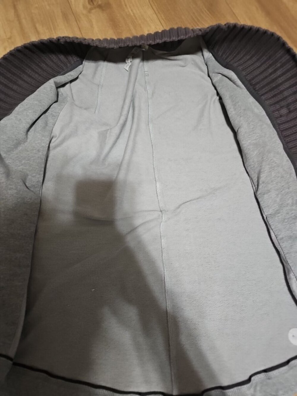 Lululemon Cardigan Sweater Wrap Bliss Break Wrap Knit Gray Size 4 - Picture 4 of 6